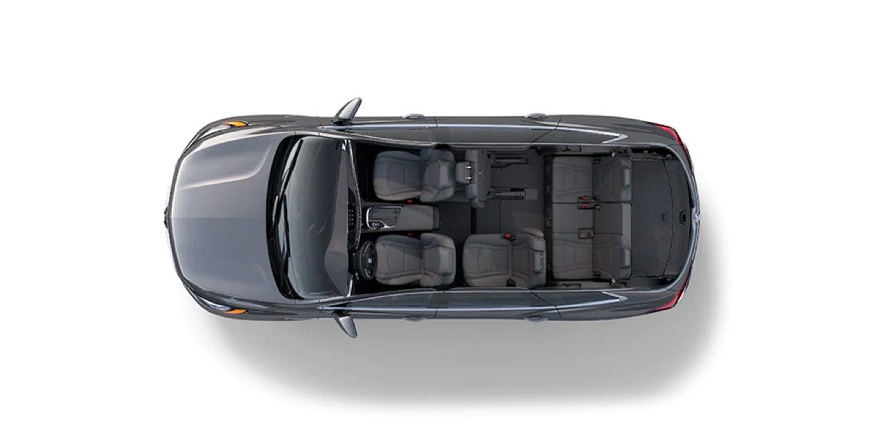 Top view of a Slate Buick Enclave