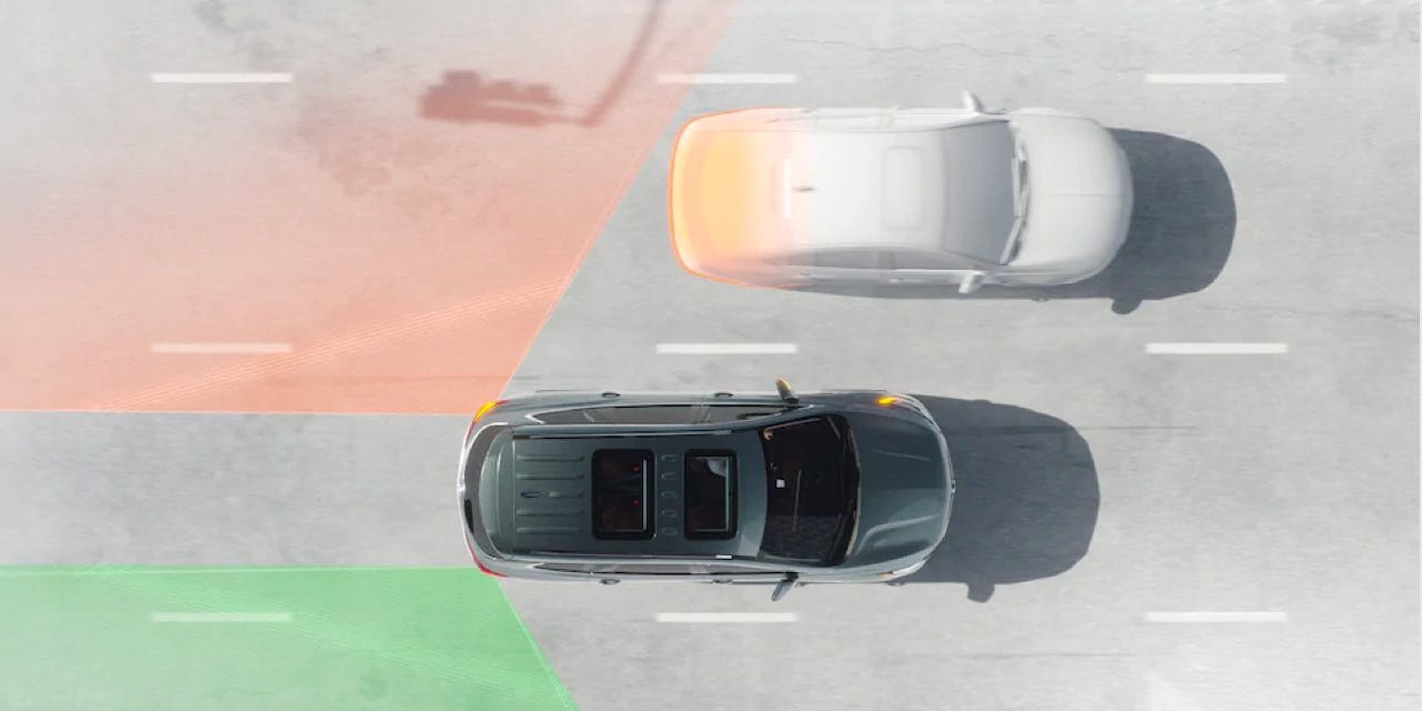 Top view of Buick Enclave Active Safety system 