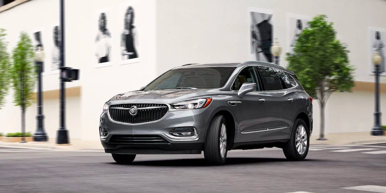 Close up of Enclave turning and headlight