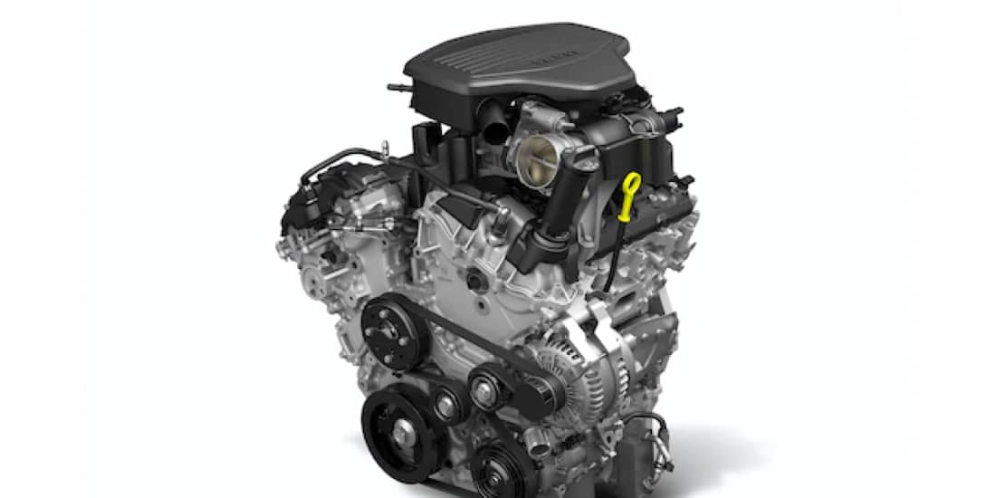 A closeup shot of a Acadia engine block