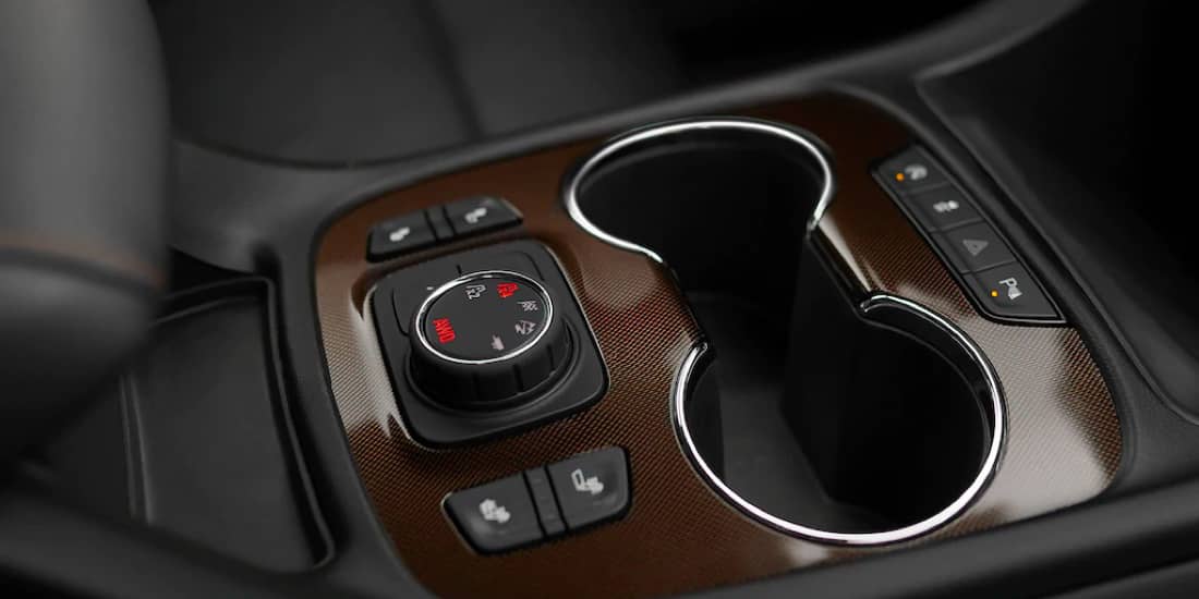 A closeup shot of a Acadia's traction control