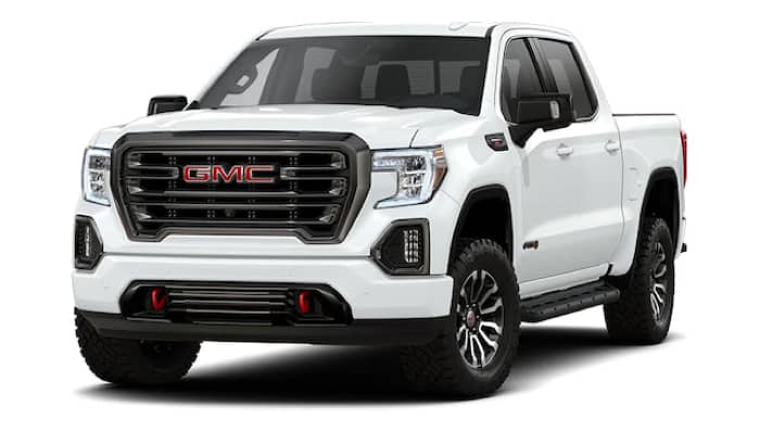 White Sierra 1500 AT4 trim front facing